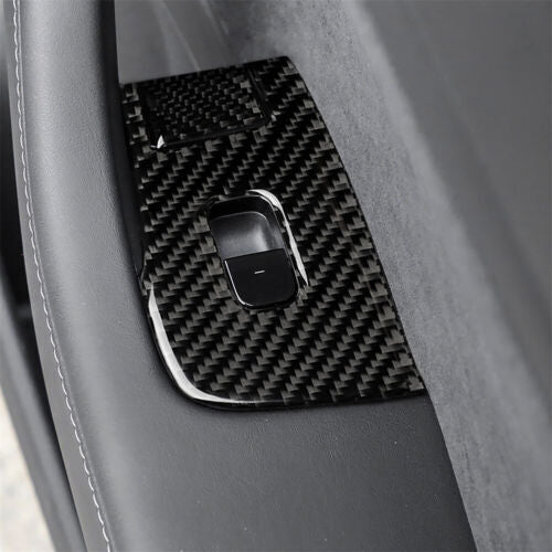 Passend für Tesla Model Y Model 3 Fensterheber Blenden Abdeckung Carbon