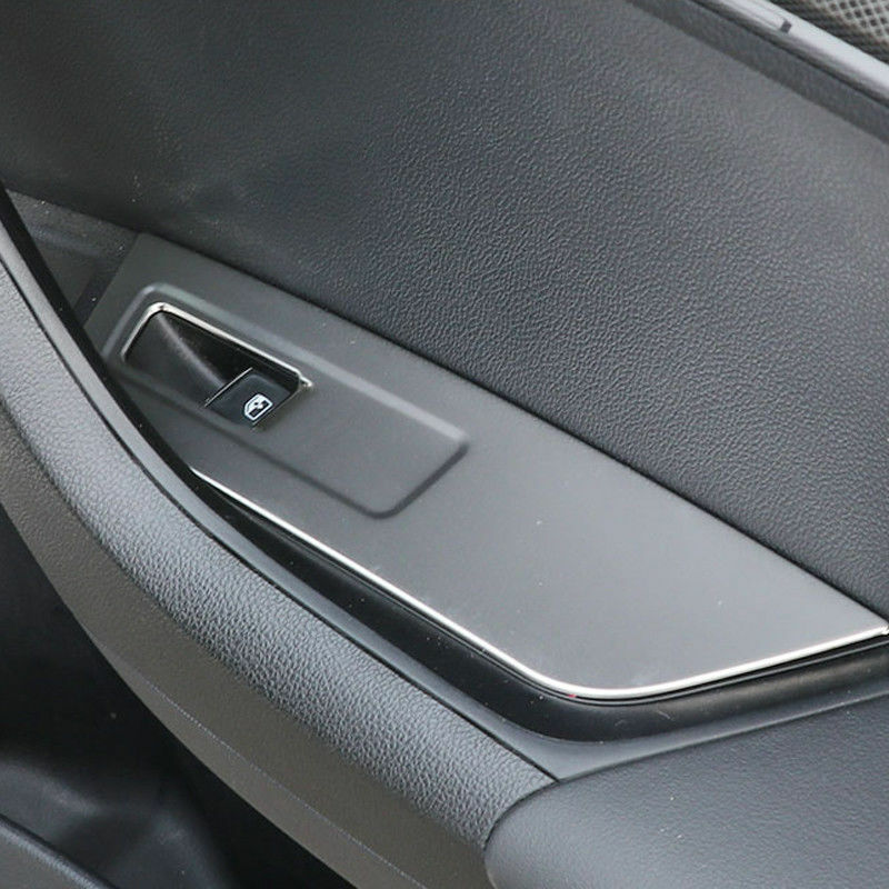 Passend für Skoda Karoq Fensterheber Blenden Abdeckung Zierrahmen Silber