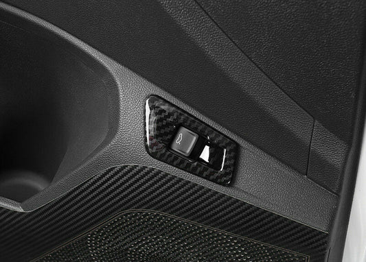 Passend für VW T-Roc Kofferraum Abdeckung Blenden Rahmen Tuning Carbon