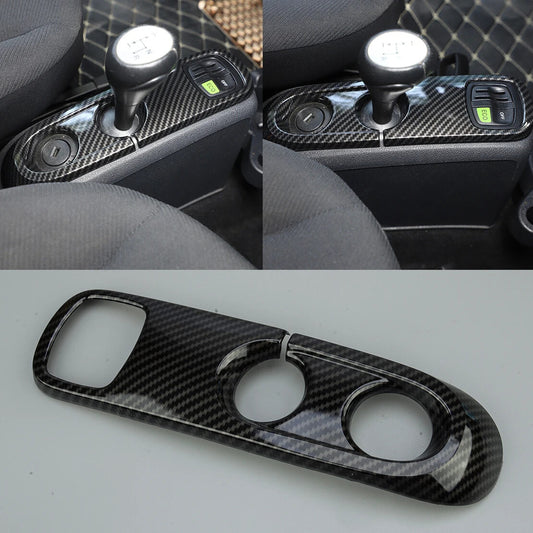 Passend für Smart Fortwo 451 Mittelkonsole Gangschaltung Rahmen Blende Carbon