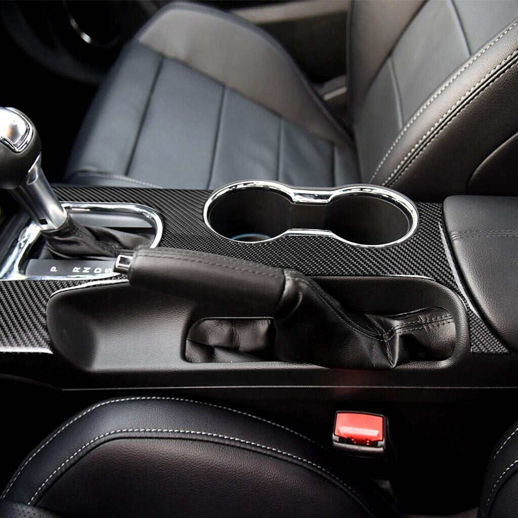 Passend für Ford Mustang ab 2015 Mittelkonsole Becherhalter Carbon Blende Rahmen