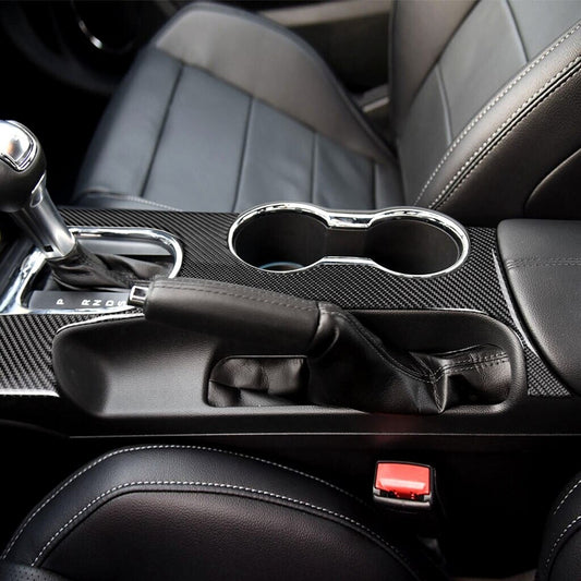 Passend für Ford Mustang ab 2015 Mittelkonsole Becherhalter Carbon Blende Rahmen