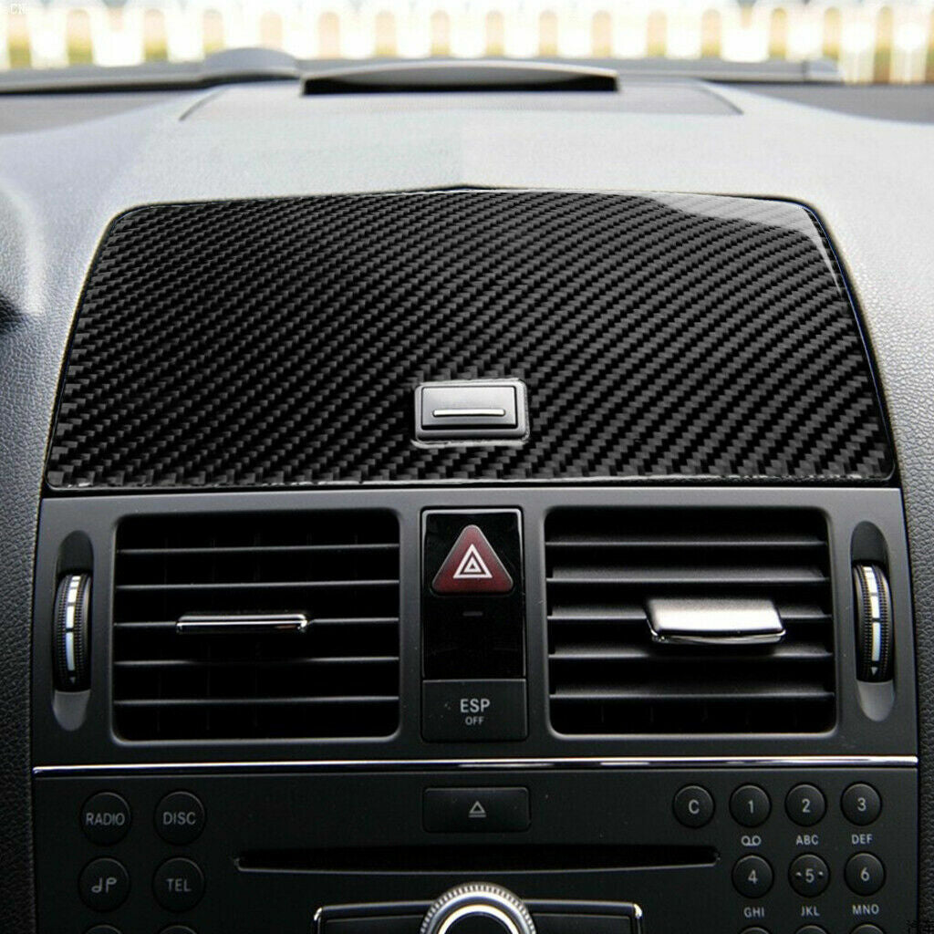 Passend für Kohlefaser Navigation Steuerung Panel Aufkleber Blenden Für Mercedes-Benz W204
