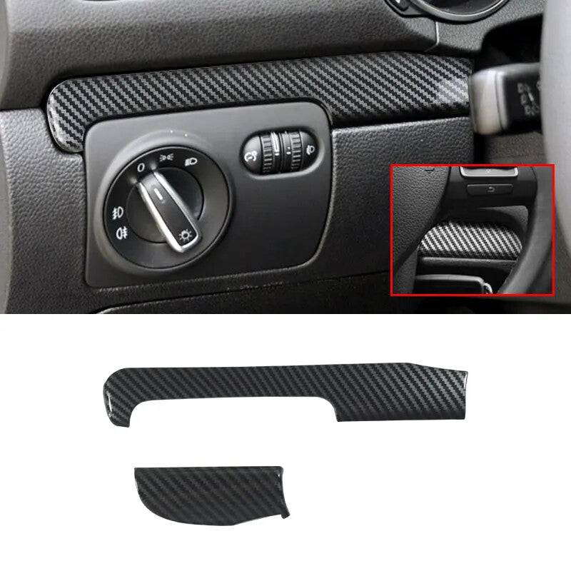 Passend für VW Golf 6 Armaturenbrett Mittelkonsole Blenden Carbon Abdeckungen