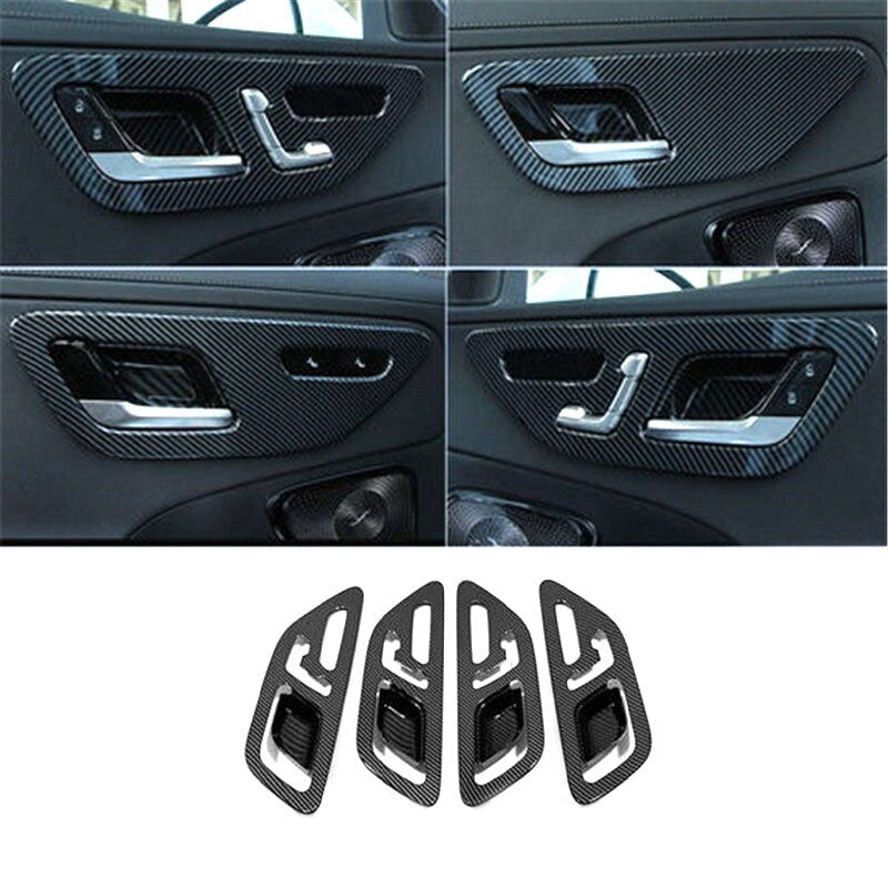 Passend für Mercedes C W206 Türgriff Blenden Abdeckungen Rahmen Carbon