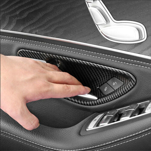 Passend für Mercedes C W205 Türgriffe Schalen Blenden Abdeckung Carbon