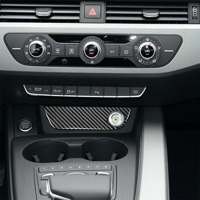 Passend für Audi A4 B9 A5 17-19 Zigarettenanzünder Rahmen Blende Carbon