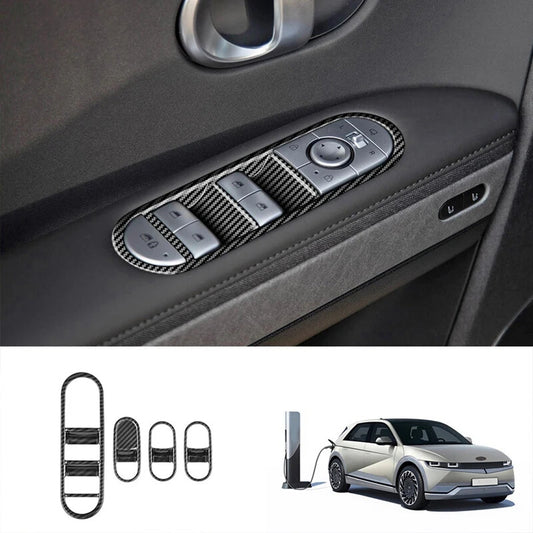 Passend für Hyundai Ioniq 5 Fensterheber Rahmen Blenden Carbon
