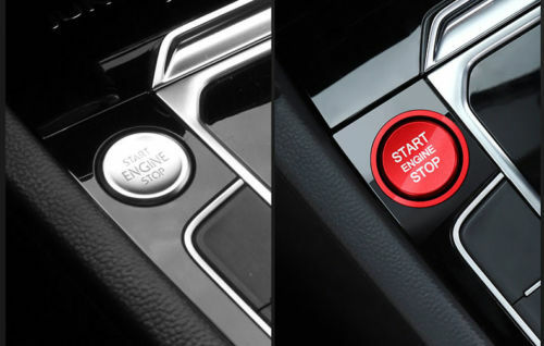Passend für Start Stop Ring Abdeckung Alu Rot Passend Für VW Golf 7 Passat B8