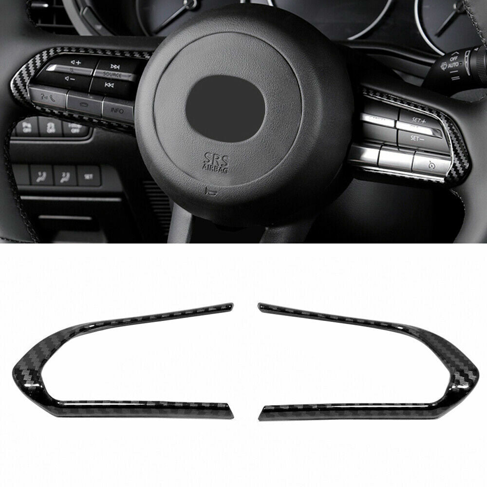 Passend für Mazda CX30 Lenkrad Carbon Blenden Abdeckung Zierrahmen Carbon