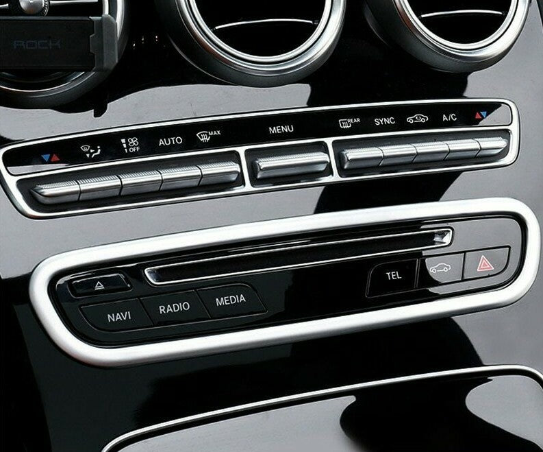 Passend für Mittelkonsole Rahmen Edelstahl Passend Für Mercedes Benz C Klasse W205 GLC x253