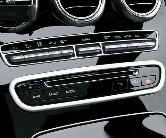 Passend für Mittelkonsole Rahmen Edelstahl Passend Für Mercedes Benz C Klasse W205 GLC x253