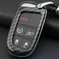 Passend für Jeep Compass Renegade Cherokee Dodge Carbon Schlüssel Cover Hülle