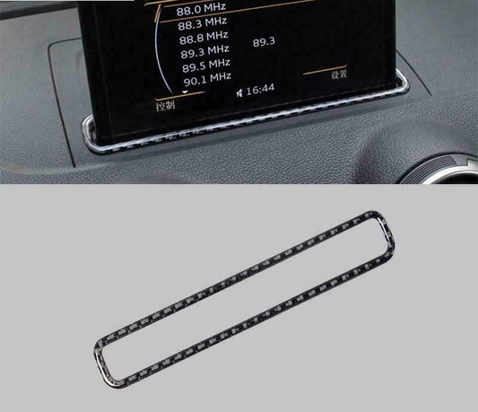 Passend für Navigation Rahmen Cockpit Zier Blende aus Carbon Flex Passend Für Audi A3