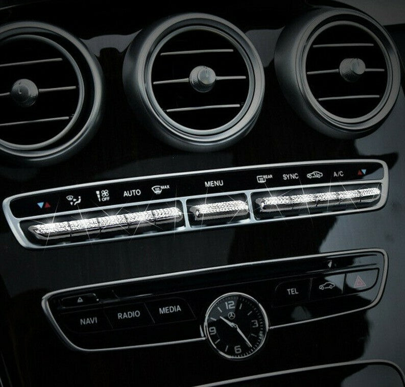 Passend für Mercedes Benz C E GLC Klasse W205 W213 X253 Glitzer Strass Schalter