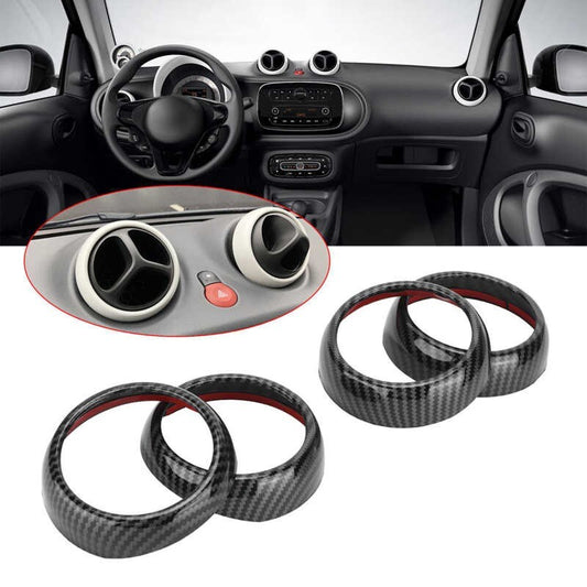 Passend für Smart Fortwo Forfour Blende Lüftungsringe Carbon Zierrahmen Rahmen