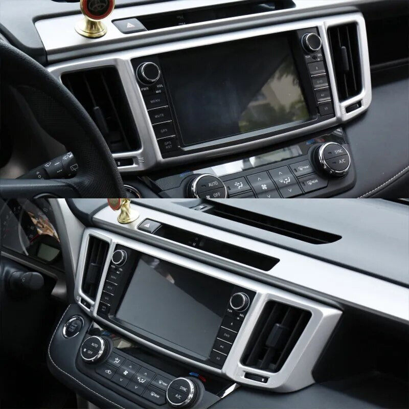 Passend für Toyota RAV4 2016-17 Display Blende Zierblende Abdeckung Silber