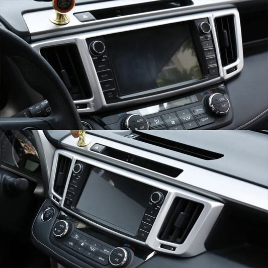 Passend für Toyota RAV4 2016-17 Display Blende Zierblende Abdeckung Silber