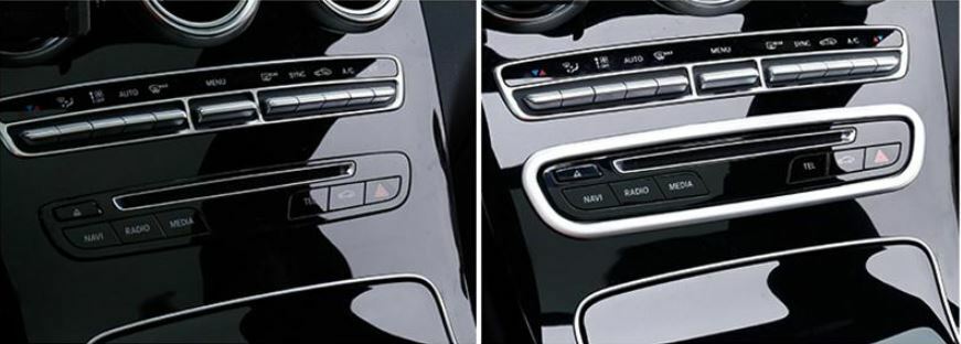 Passend für Mittelkonsole Rahmen Edelstahl Passend Für Mercedes Benz C Klasse W205 GLC x253
