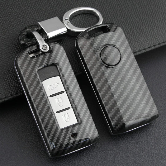 Passend für Mitsubishi Outlander ASX Lancer RVR Carbon Schlüssel Cover Hülle