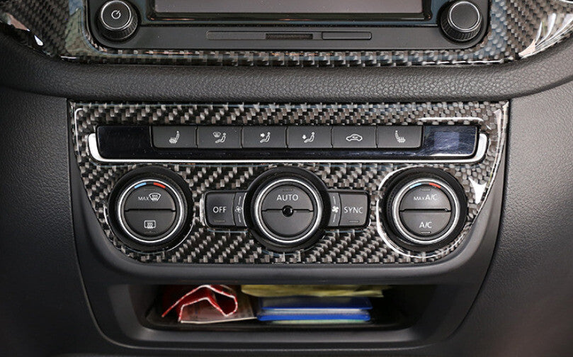 Passend für VW Tiguan 2010-2016 Lüftungsregler Blenden Rahmen Tuning Carbon