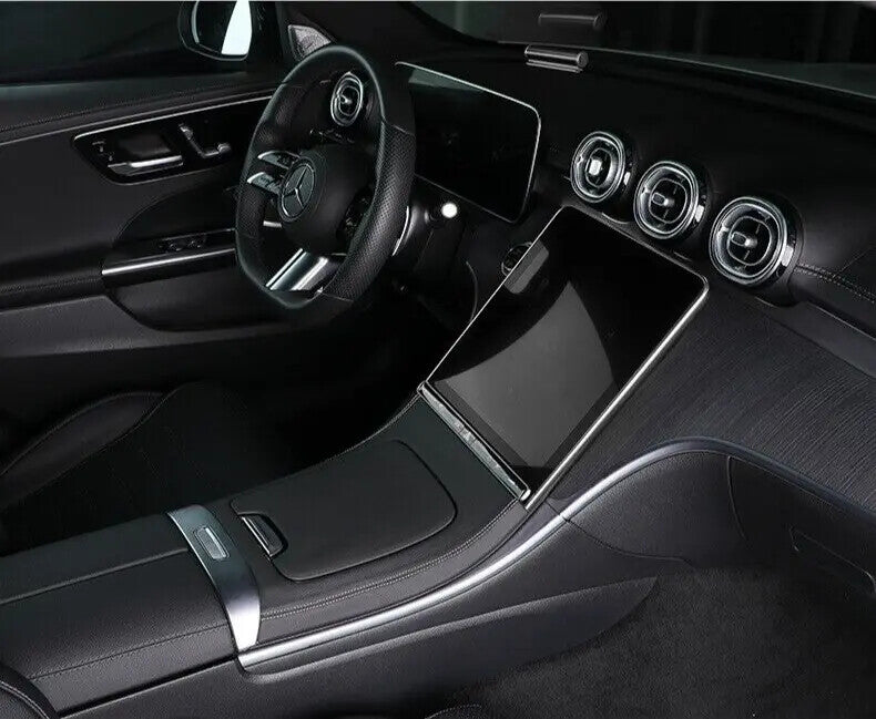 Passend für Mercedes GLC X254 Blenden Rahmen Zierblende Mittelkonsole Kunstleder