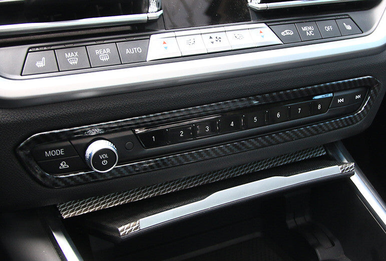 Passend für BMW 3 G20 Radio Abdeckung Blenden Rahmen Tuning Carbon