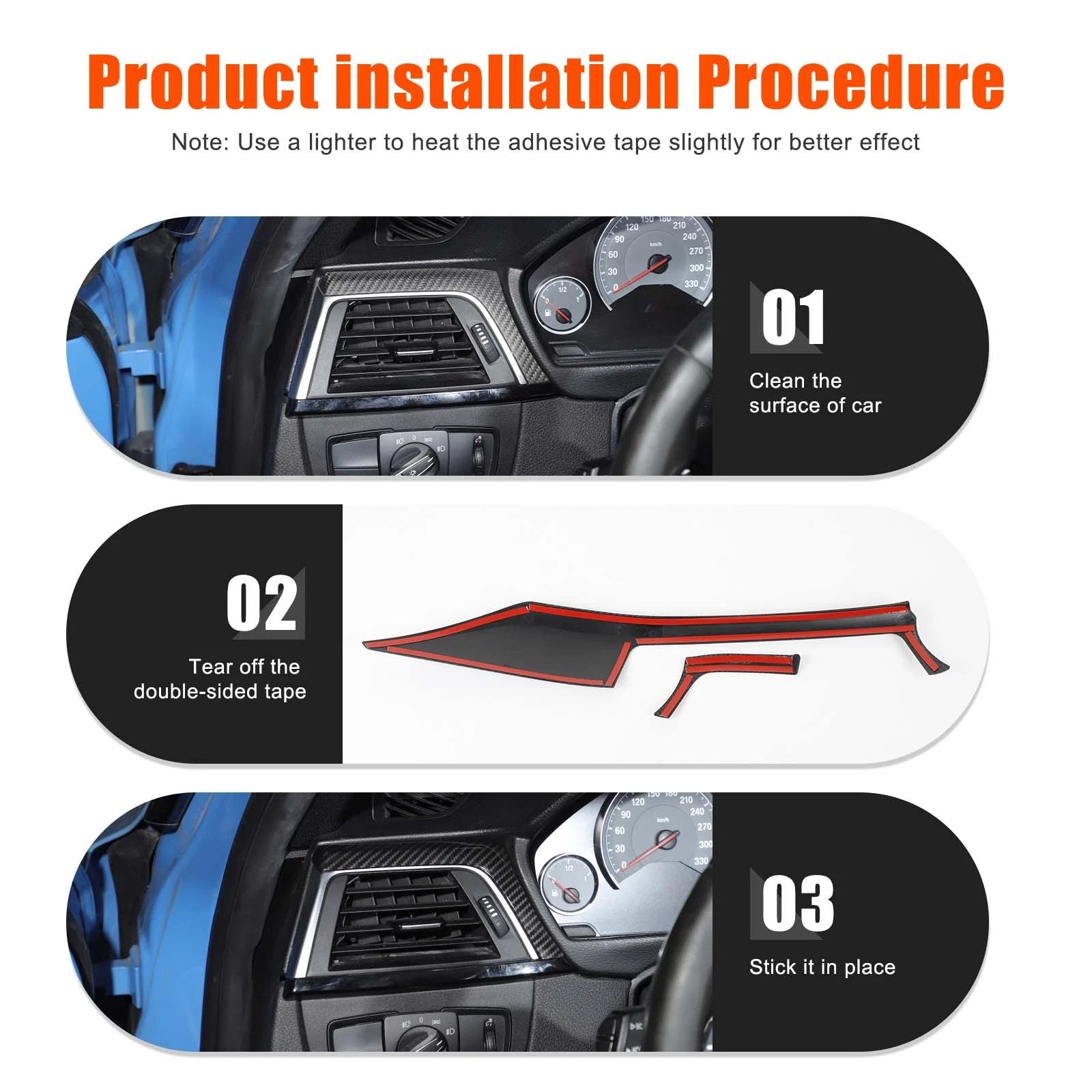 Passend für BMW F30/F31/F32 Armaturenbrett Blende