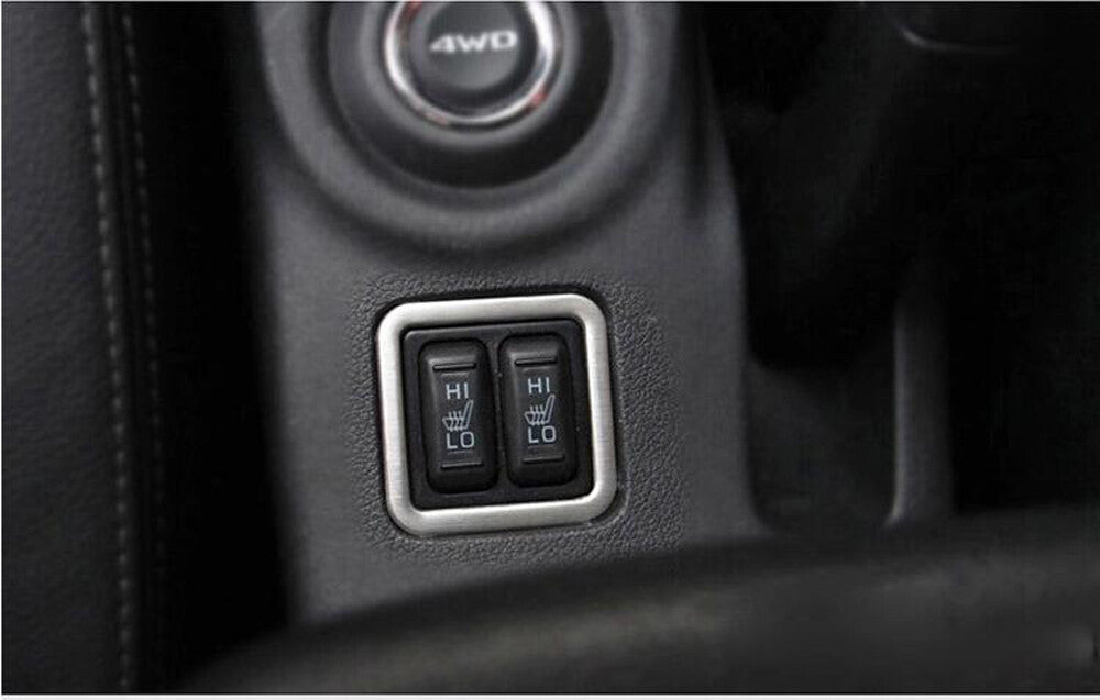 Passend für Mitsubishi Outlander Sitzheizung Blenden Abdeckung Rahmen Silber