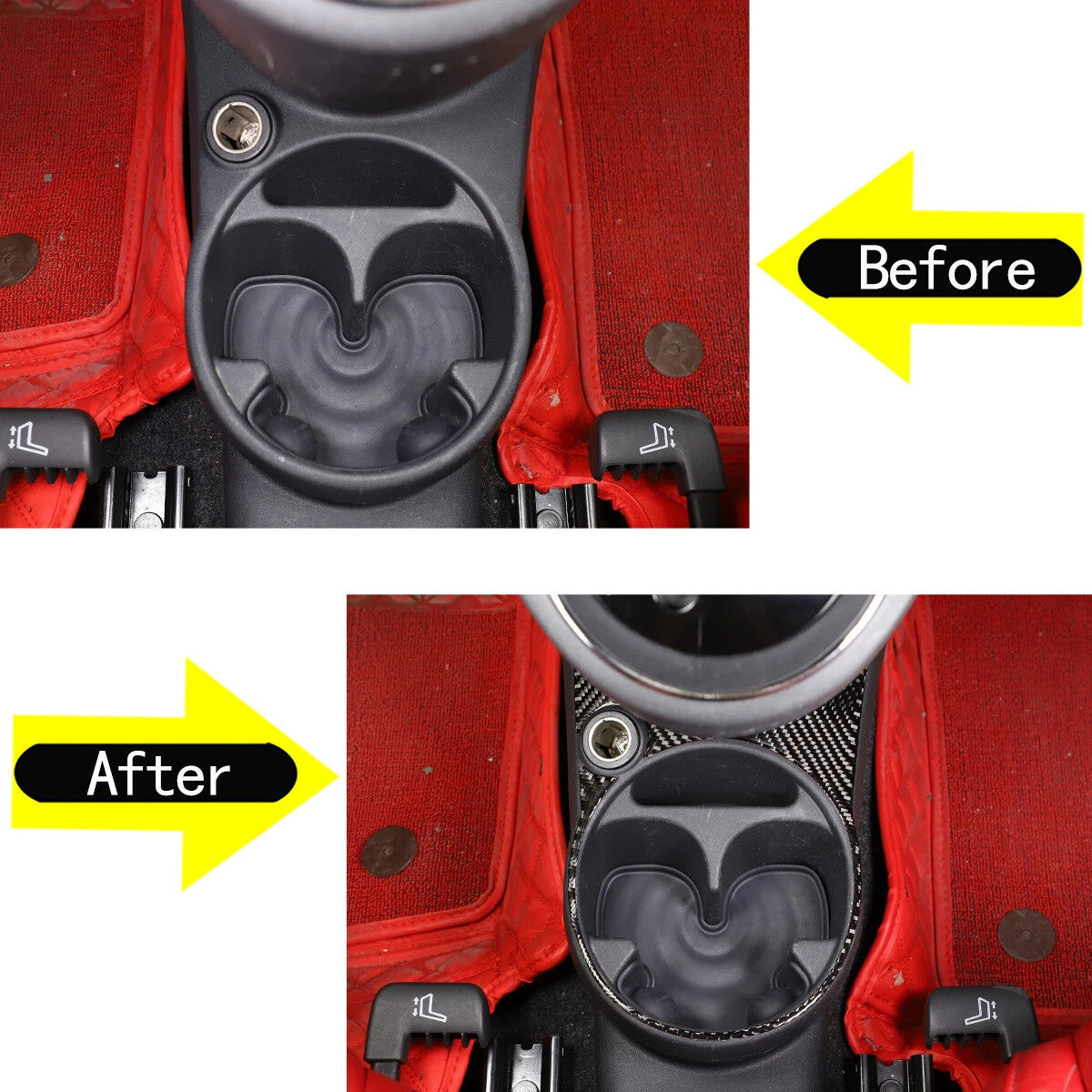 Passend für Abarth 595 Fiat 500 Mittelkonsole Blende