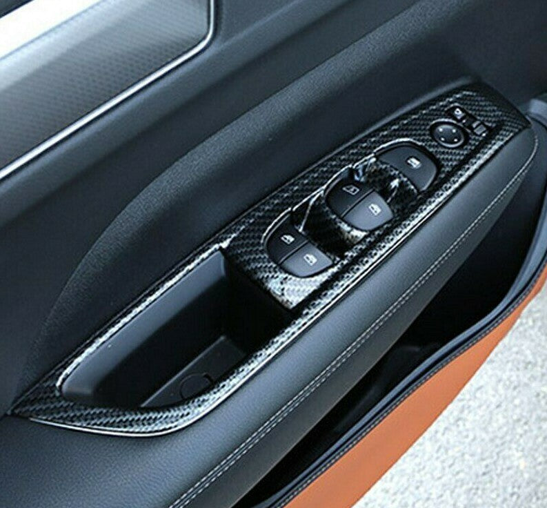 Passend für Renault Koleos Fensterheber Rahmen Blende in Carbon Optik