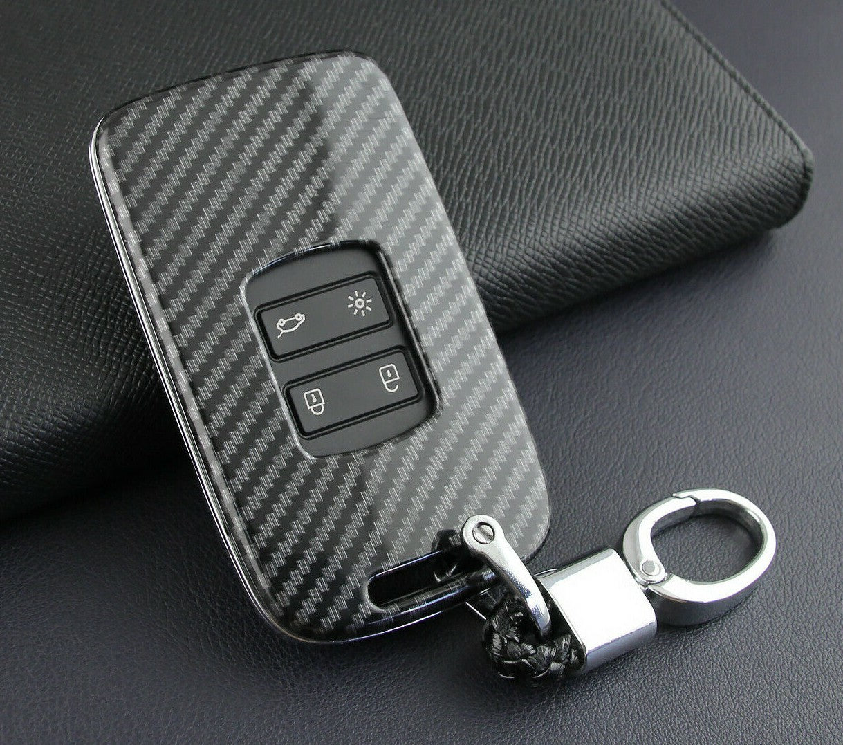Passend für Renault Kadjar Megane Koleos Carbon Schlüssel Cover Hülle