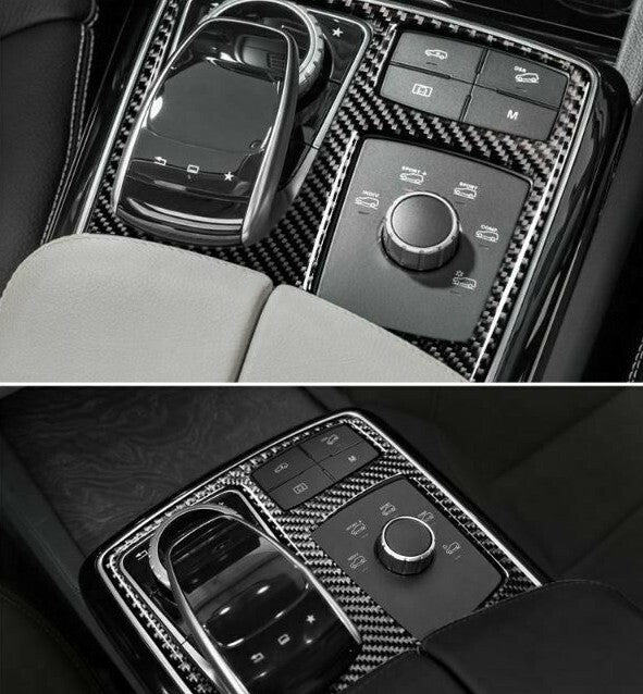 Passend für Mercedes Benz GLE GLS Carbon Mittelkonsole Blende Schaltung Rahmen