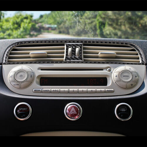 Passend für Fiat 500 12-15 Lüftung Rahmen Blenden Abdeckung Carbon