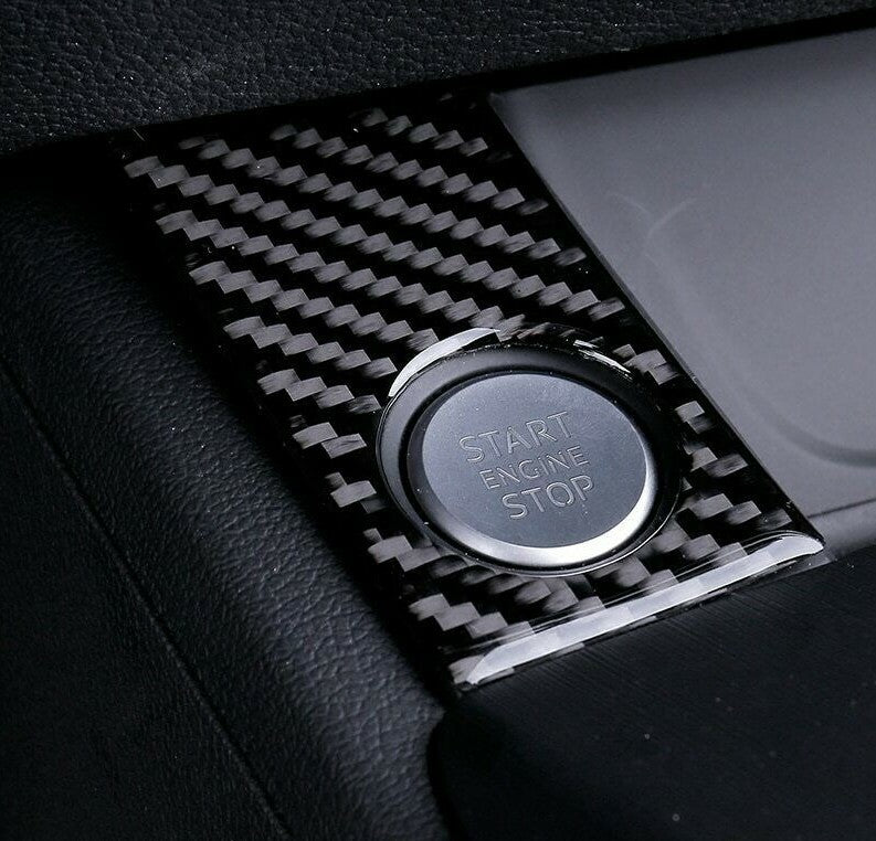 Passend für Start Stop Abdeckung Passend Für Audi A4 A5 Carbon Zierblende Blende Schutz