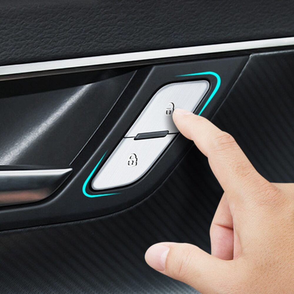 Passend für Audi A6 C8 2019-21 Tasten Tür Blenden Abdeckungen Rahmen Silber