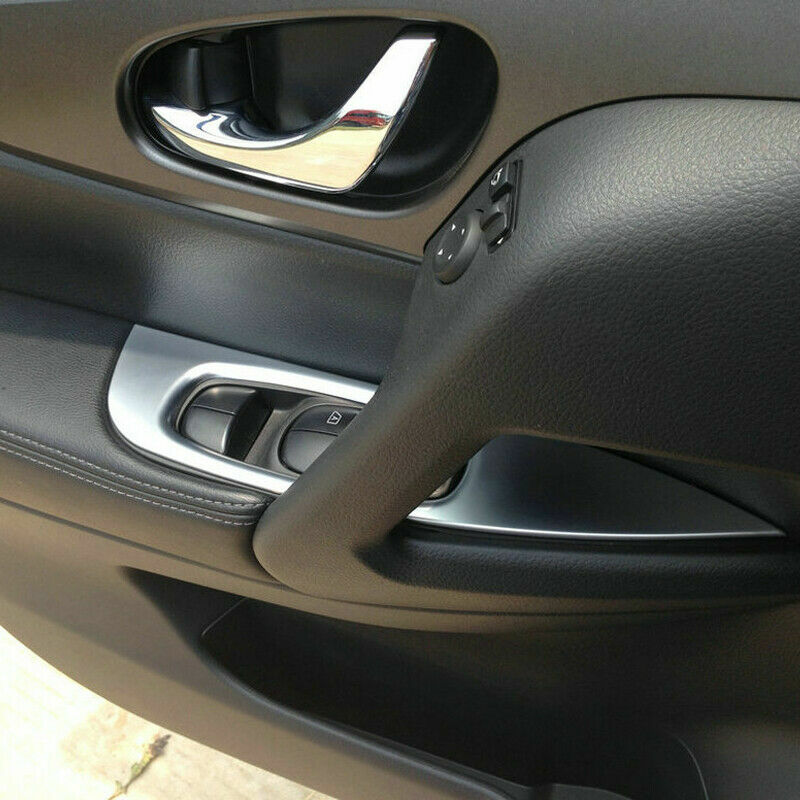 Passend für Nissan Qashqai J11 Fensterheber Blenden Abdeckung Zierrahmen Silber
