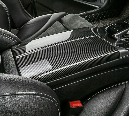 Passend für Mittelkonsole Aufbewahrungsbox Passend Für Mercedes C Klasse W205 GLC Carbon