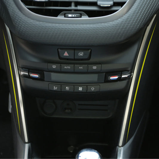 Passend für Peugeot 2008 Mittelkonsole Blenden Abdeckung Rahmen Silber