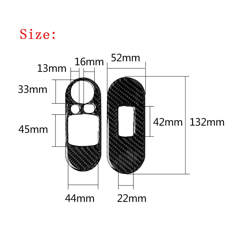 Passend für BMW Mini Cooper S 3DR F56 Fensterheber Rahmen Blenden Carbon