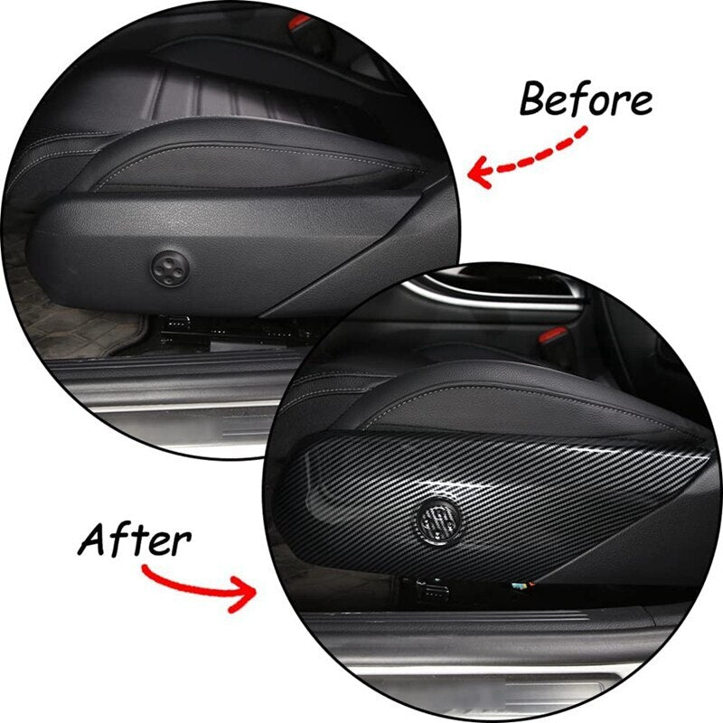 Passend für Mercedes C Class W206 Sitz Blenden Abdeckungen Rahmen Carbon