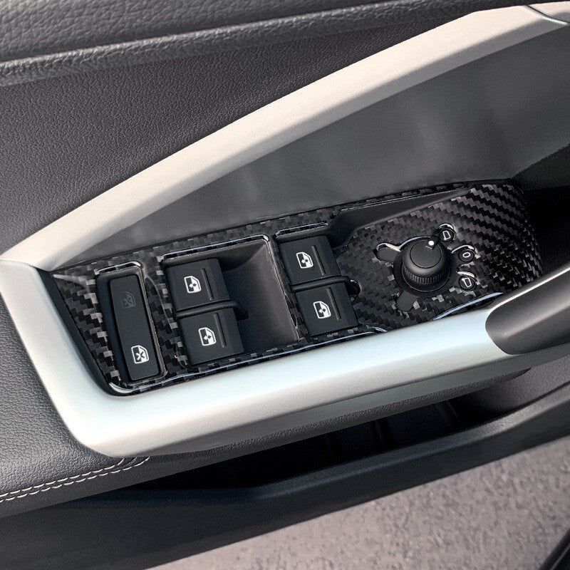 Passend für Audi Q3 19-21 Fensterheber Rahmen Blenden Abdeckung Carbon