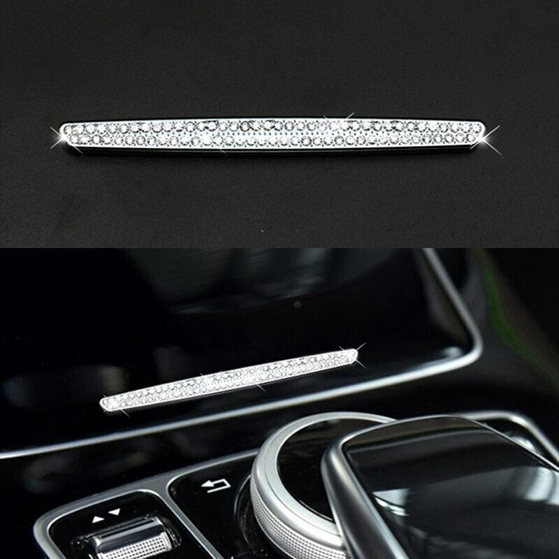 Passend für Mercedes C E GLC Strass Glitzer Mittelkonssole Griff Blende