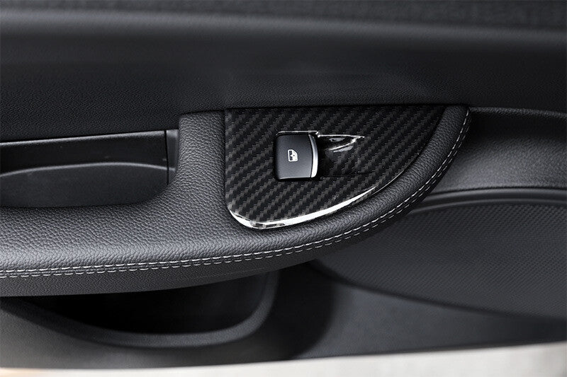 Passend für Alfa Romeo Giulia Fensterheber Blenden Abdeckung Rahmen Carbon