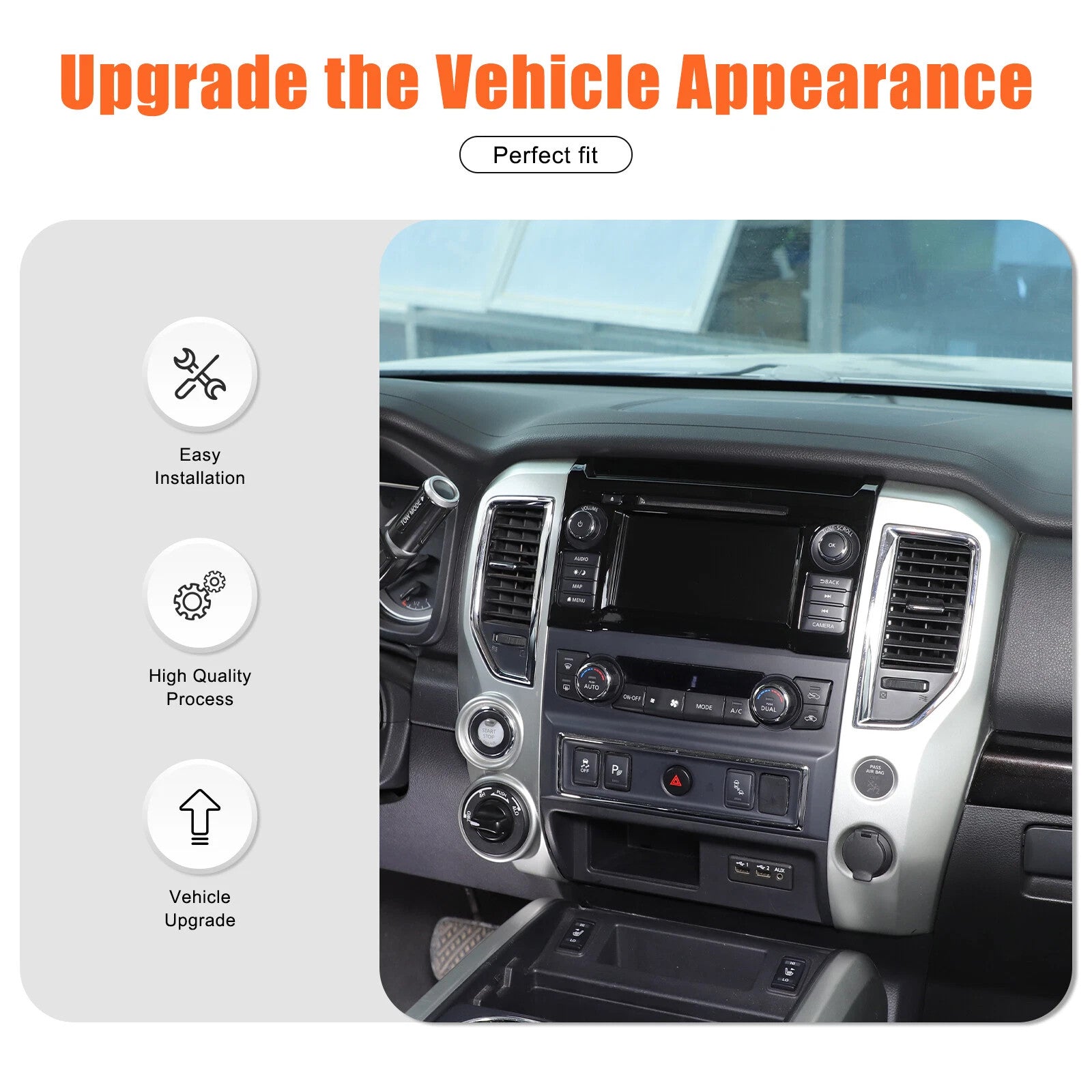 Passend für Nissan Titan 2016-2019 Radio Blende