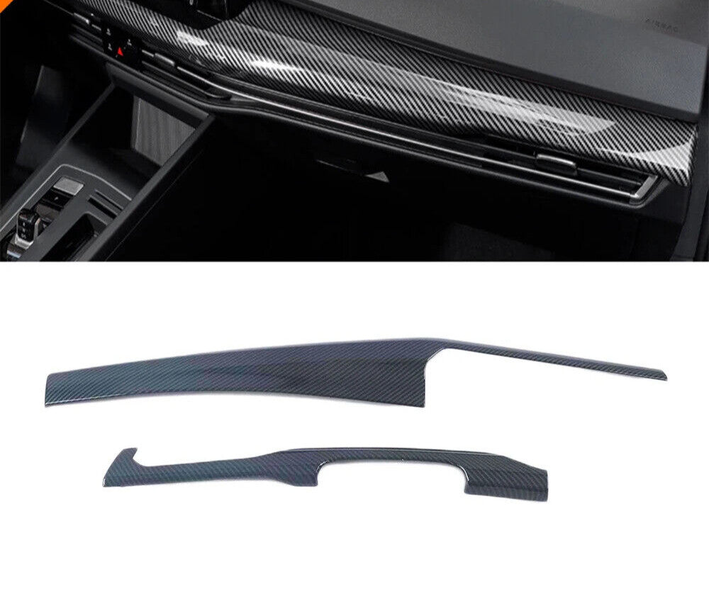 Passend für VW Golf 8 Armaturenbrett Blenden Carbon Mittelkonsole