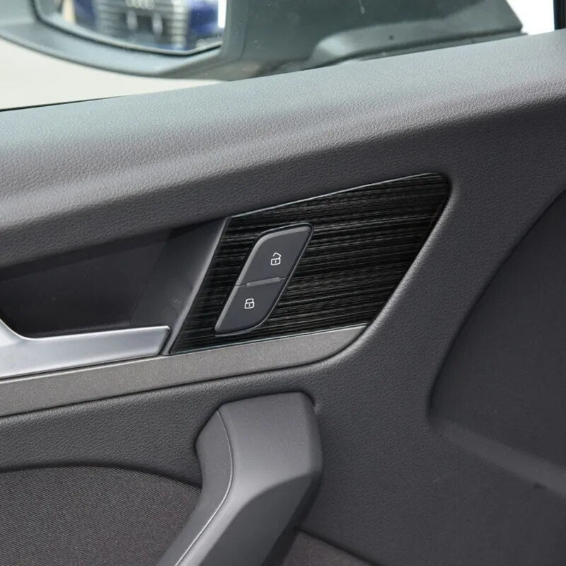 Passend für Audi Q5 FY 2018-19 Türschloss Blende Abdeckung Rahmen Schwarz