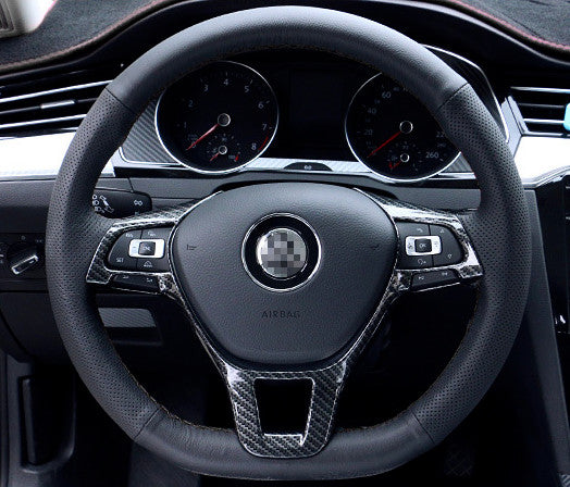 Passend für VW Tiguan 2 Golf 7 T-Roc T-Cross Lenkrad Blende Zierrahmen Carbon