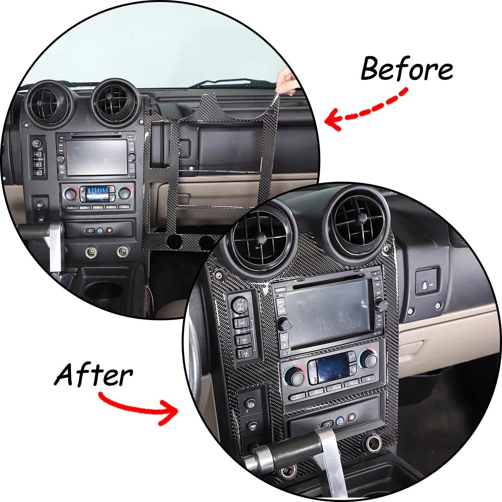 Passend für Hummer H2 2003-2007 Navigation Blende