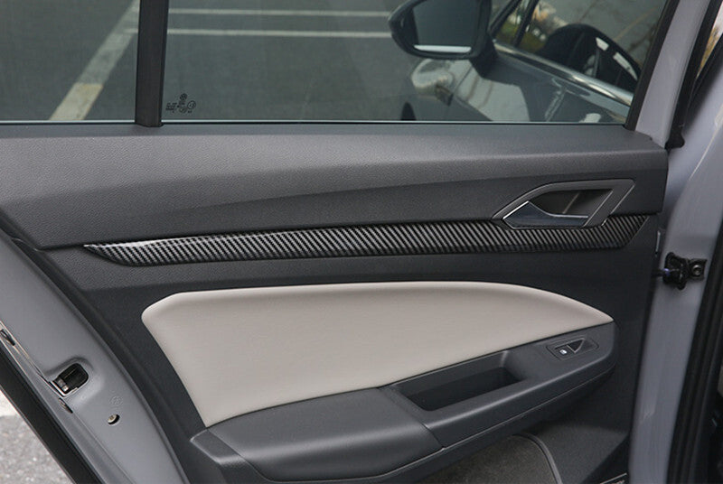Passend für VW Golf 8 Tür Verkleidung Zierrahmen Blende Abdeckung Cover Carbon